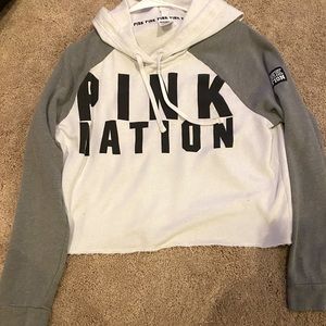 PINK cropped hoodie